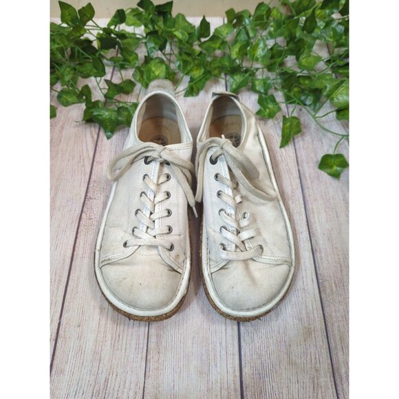 Birkenstock Santa Cruz White Canvas Round Toe Oxford Sneakers Size 37 - Picture 2 of 11